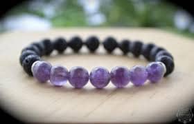 amethyst and lava stone