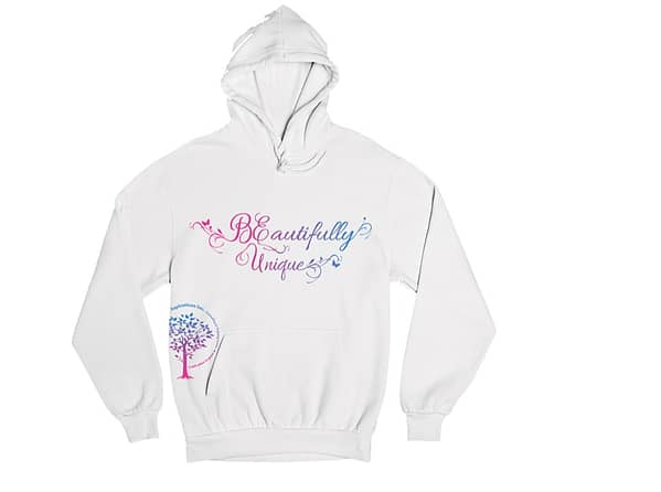 Beautifully Unique White Hoodie - Child Small